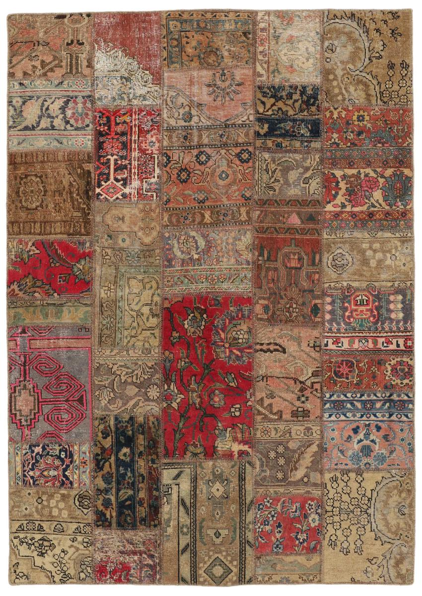 Persisk matta Patchwork 244x173 244x173, Persisk matta Knuten för hand