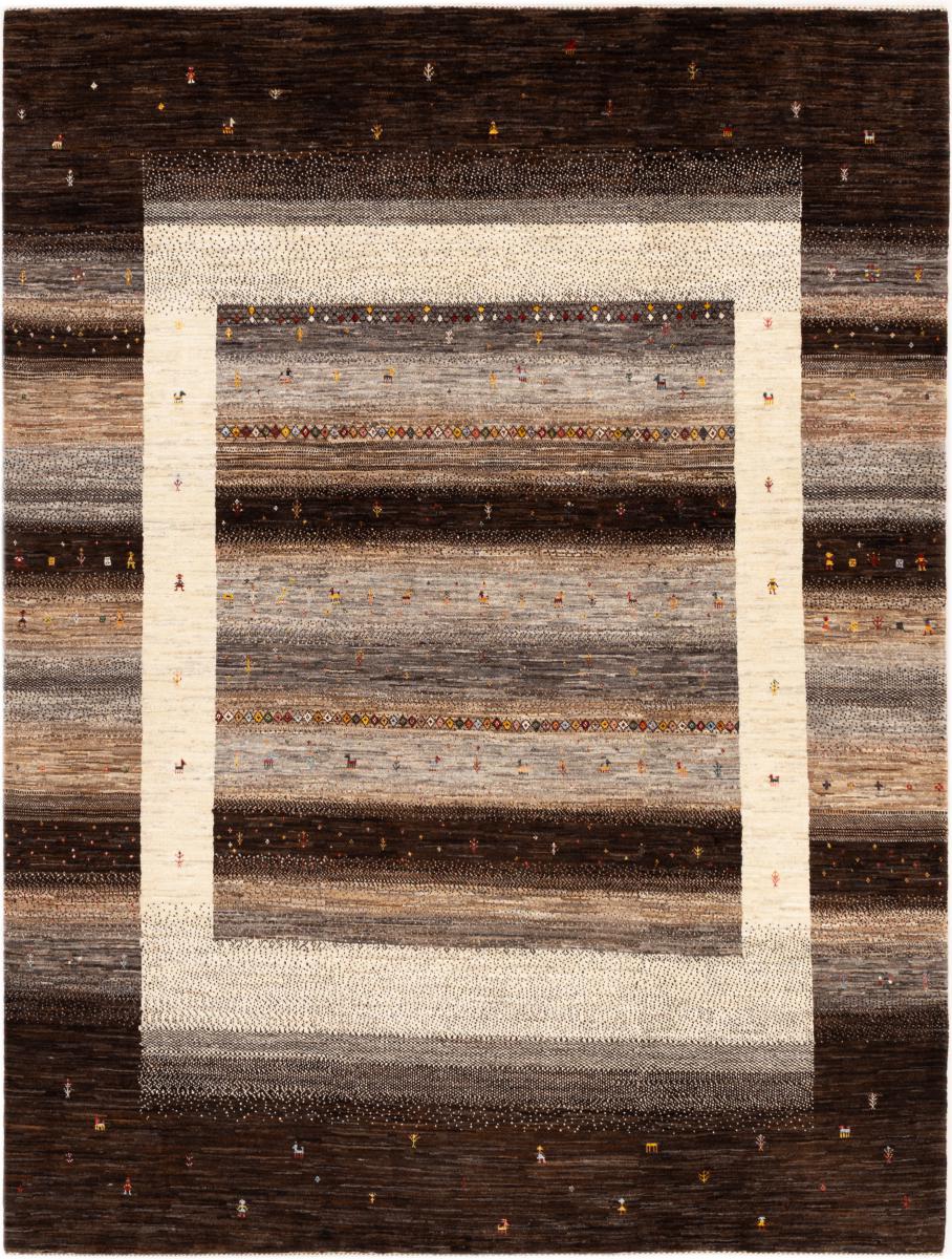 Tapis persan Persan Gabbeh Loribaft Nowbaft 271x207 271x207, Tapis persan Noué à la main