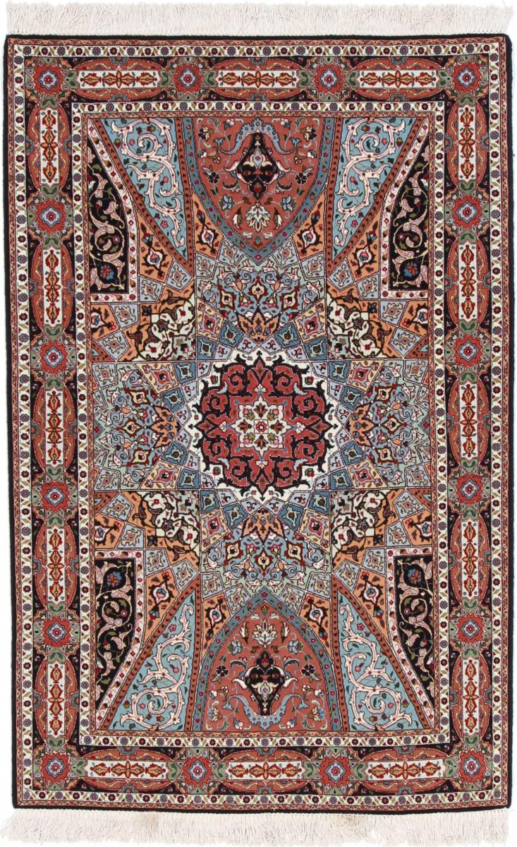Persian Rug Tabriz 60Raj Gumbad Silk Warp 159x101 159x101, Persian Rug Knotted by hand