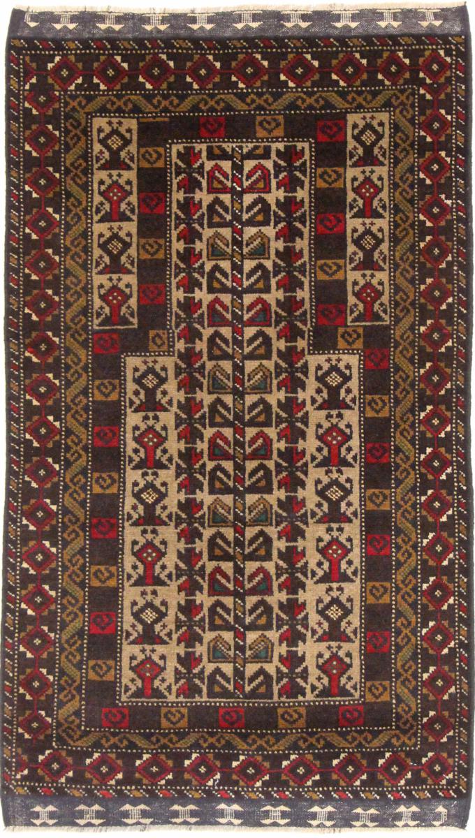 Tapete afegão Balúchi 126x81 126x81, Tapete persa Atado à mão