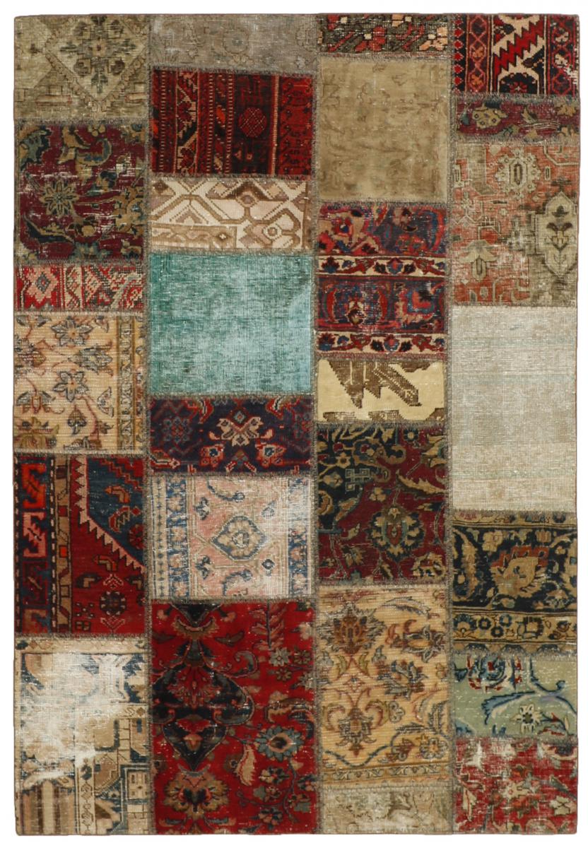 Perzsa szőnyeg Patchwork 203x142 203x142, Perzsa szőnyeg Kézzel csomózva