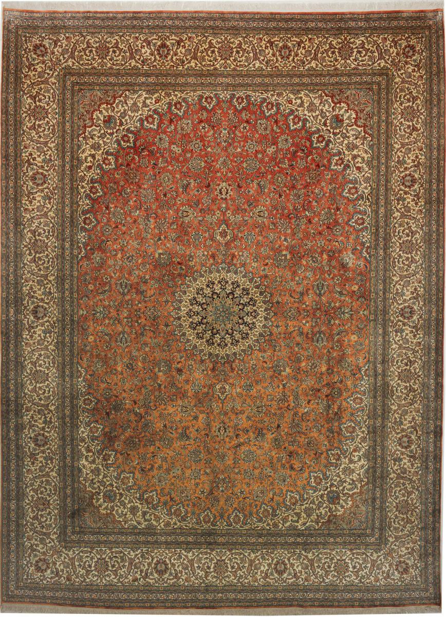 Tappeto indiano Cachemire di Seta 372x271 372x271, Tappeto persiano Annodato a mano