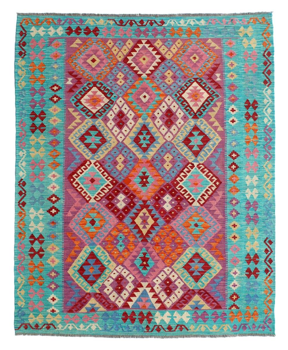 Afghan rug Kilim Afghan 8'1"x6'0" 8'1"x6'0", Persian Rug Woven by hand