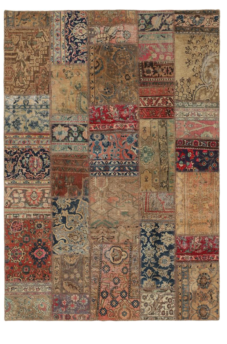 Persisk matta Patchwork 245x173 245x173, Persisk matta Knuten för hand