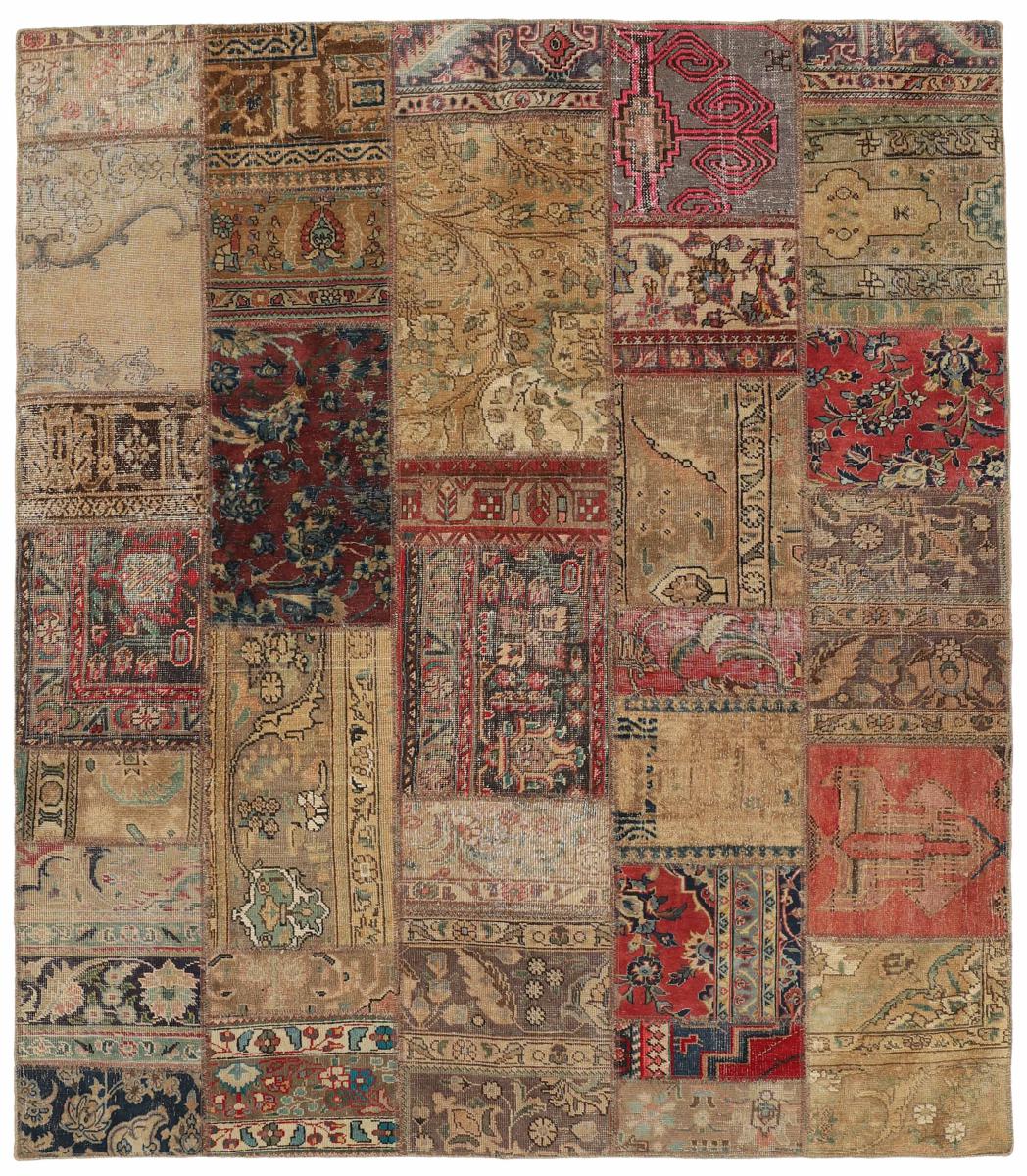 Persisk matta Patchwork 254x207 254x207, Persisk matta Knuten för hand