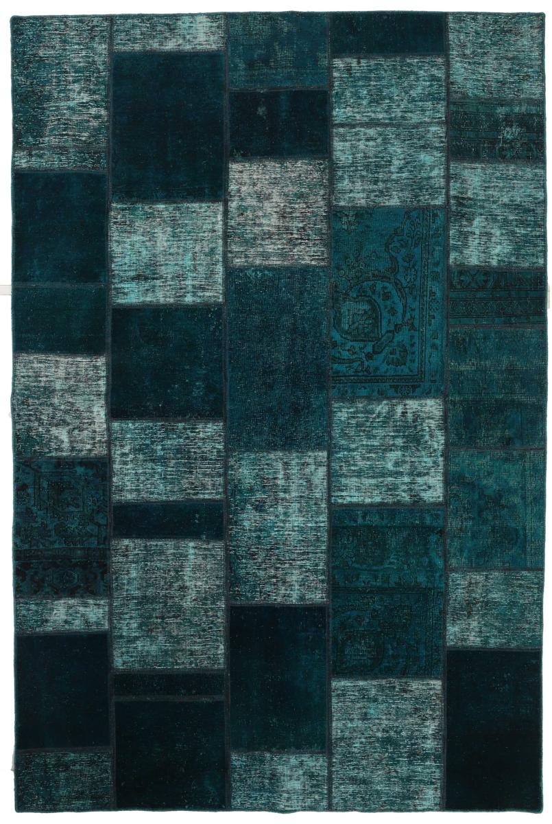 Persisk matta Patchwork 309x204 309x204, Persisk matta Knuten för hand