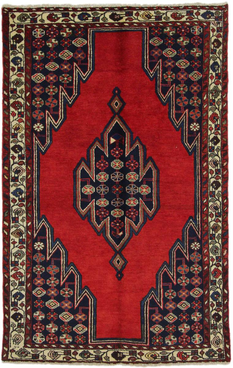 Persisk tæppe Hamadan 199x126 199x126, Persisk tæppe Knyttet i hånden