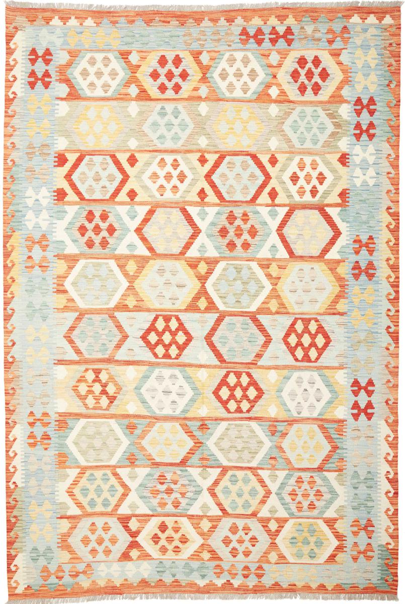 Afghan rug Kilim  Afghan 9'6"x6'6" 9'6"x6'6", Persian Rug Woven by hand