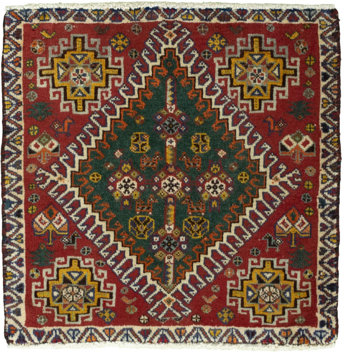 Persian Rug Shiraz 61x61 61x61, Persian Rug Knotted by hand