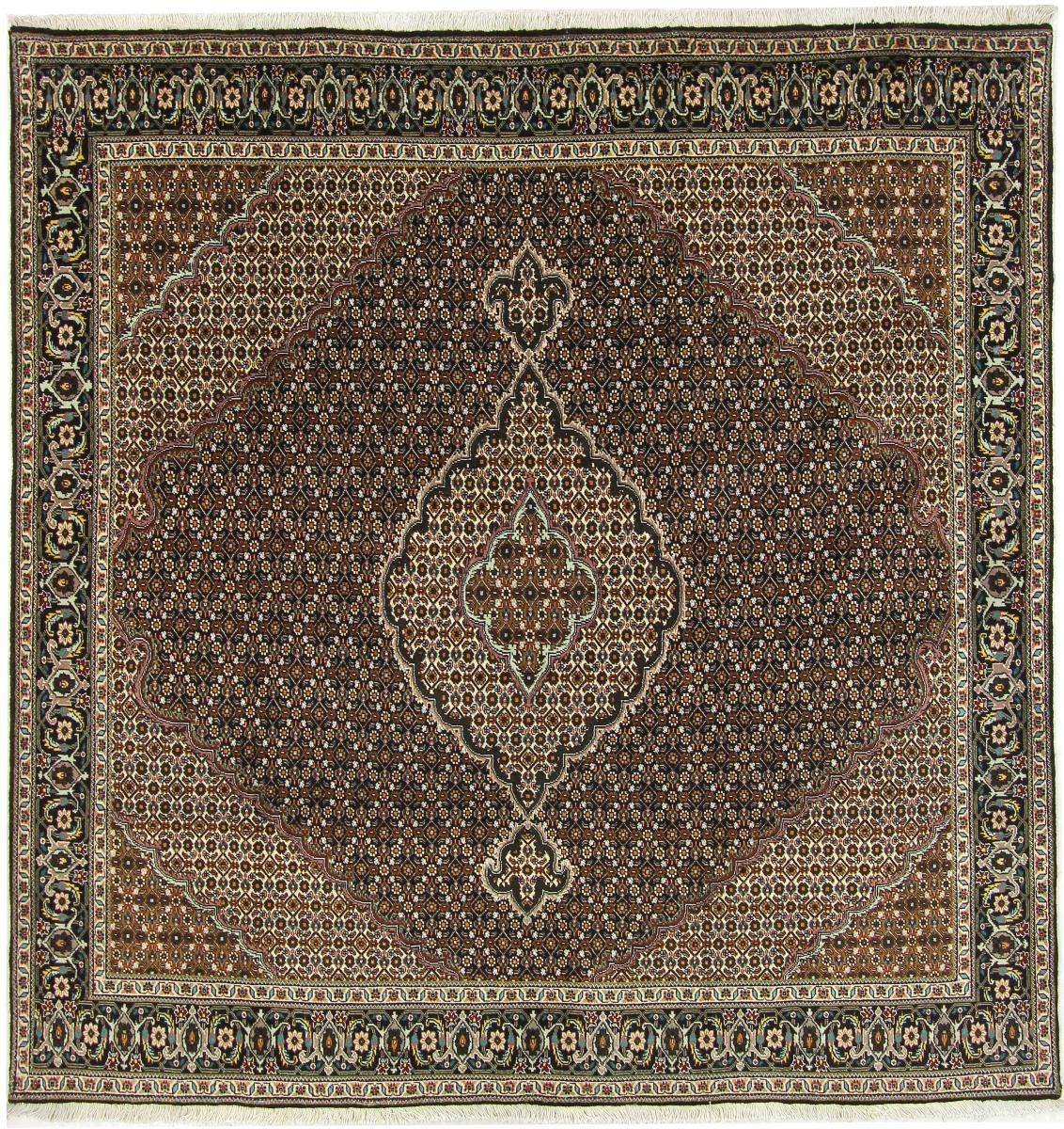 Tapete persa Tabriz Mahi 209x205 209x205, Tapete persa Atado à mão