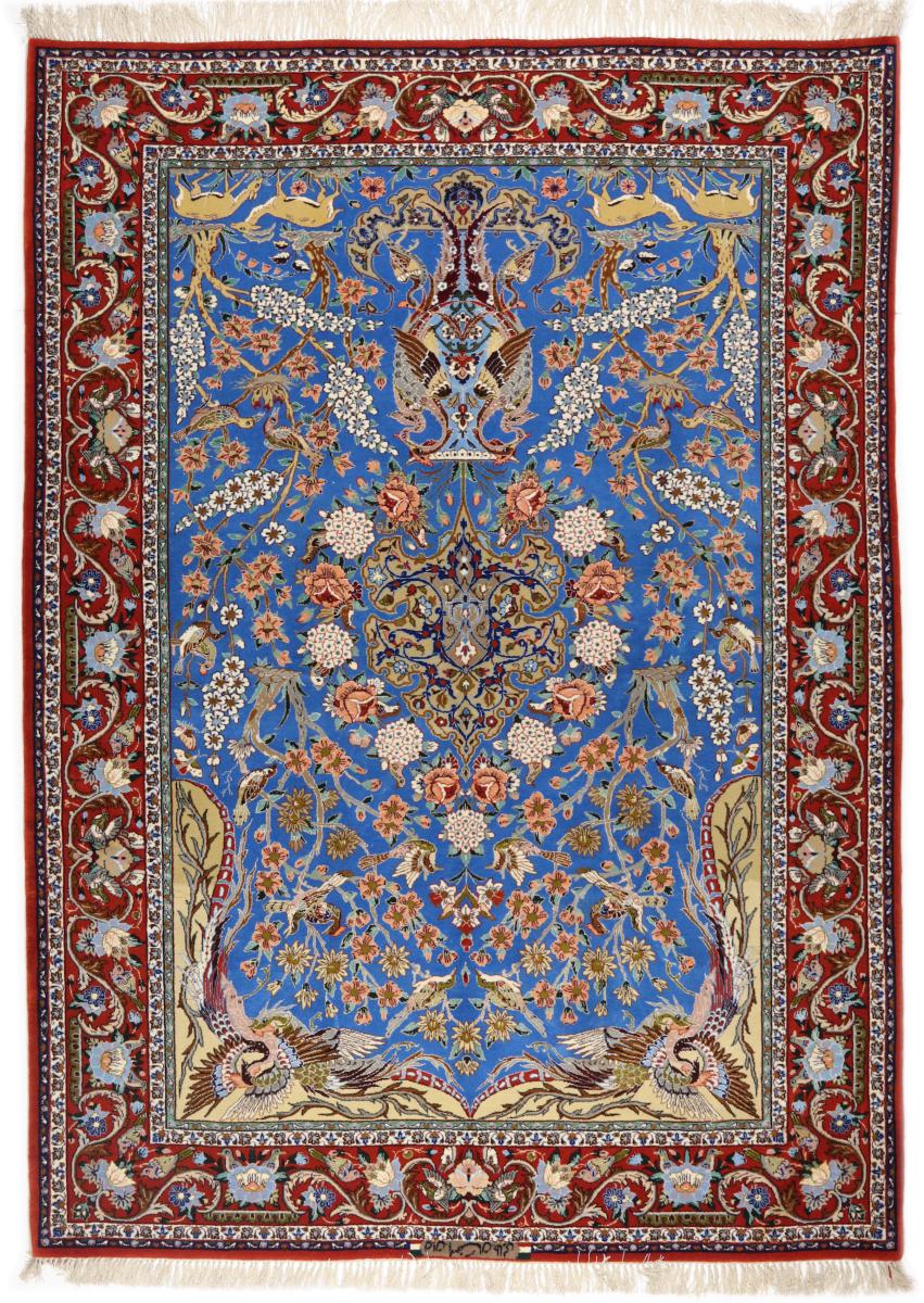 Tapete persa Isfahan Velho Fio de Seda 218x157 218x157, Tapete persa Atado à mão