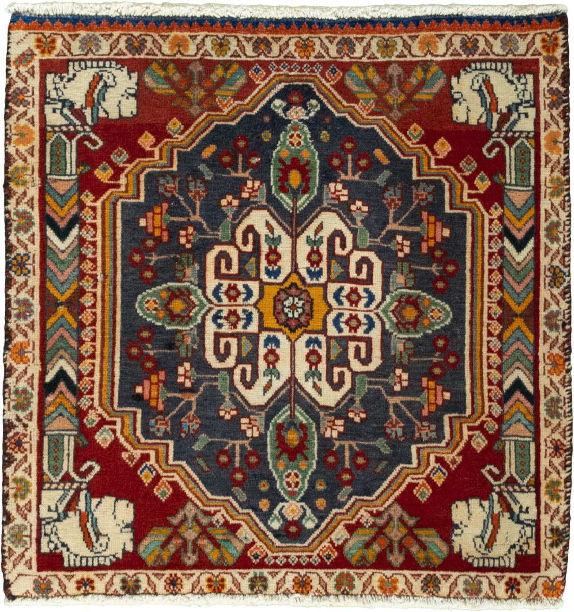 Persian Rug Shiraz 60x59 60x59, Persian Rug Knotted by hand