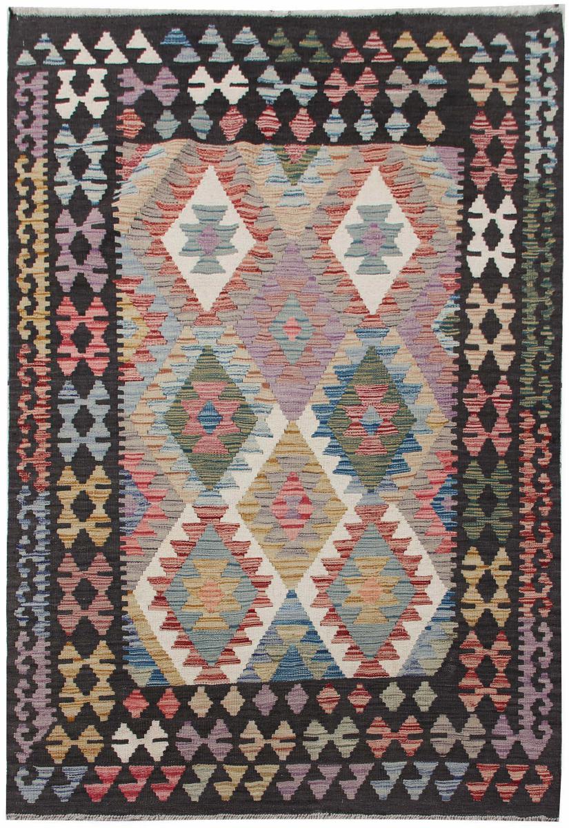 Tapete afegão Kilim Afegão 190x131 190x131, Tapete persa Tecido à mão