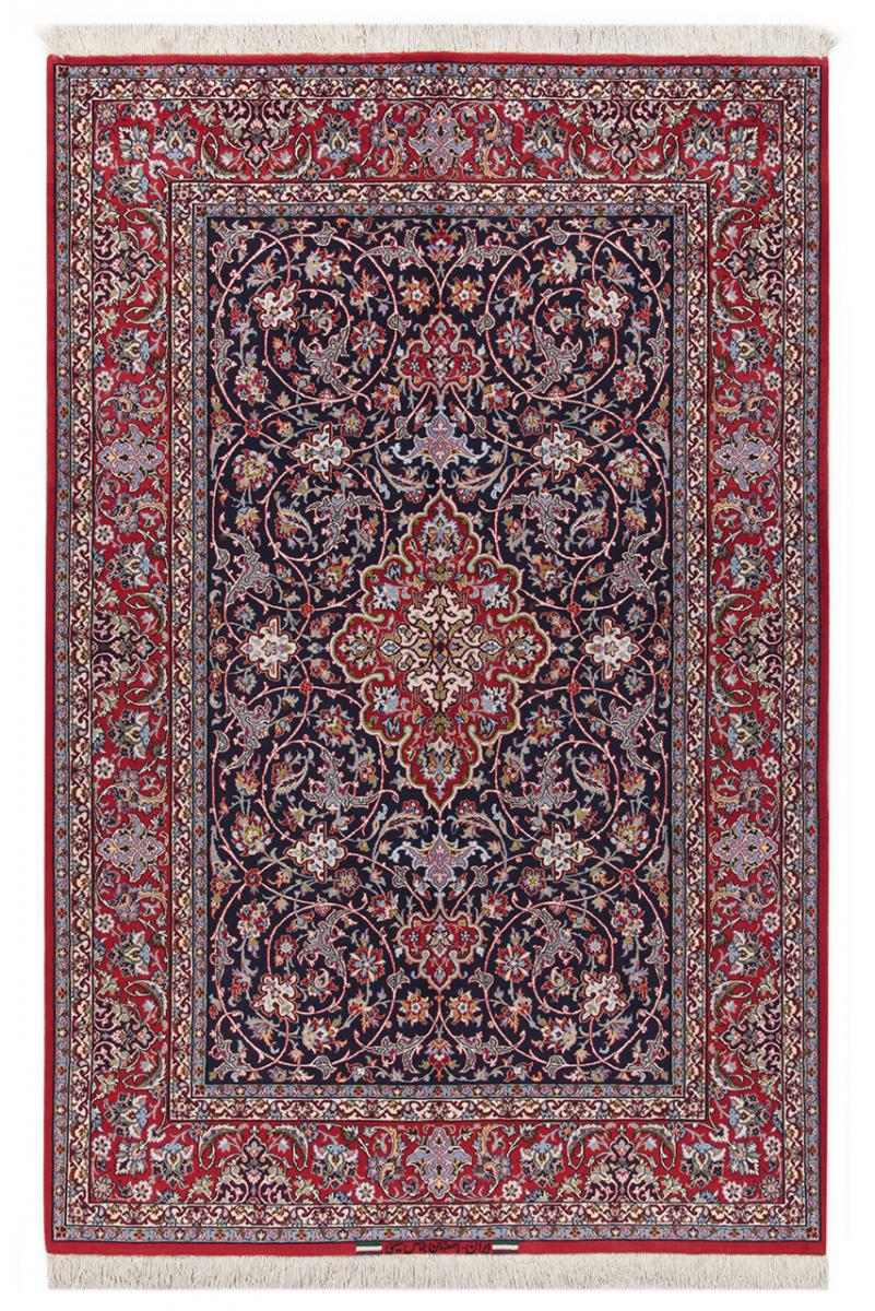 Tapete persa Isfahan Sherkat Fio de Seda 225x151 225x151, Tapete persa Atado à mão