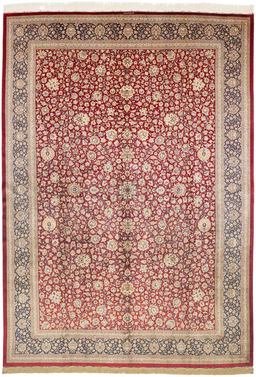 Tapis persan Ghom Soie 353x245 353x245, Tapis persan Noué à la main