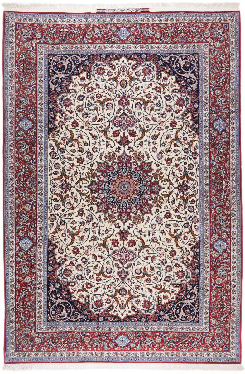 Tapete persa Isfahan Velho Fio de Seda 304x205 304x205, Tapete persa Atado à mão