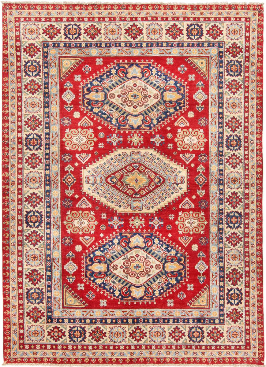 Afghan rug Kazak 7'10"x5'8" 7'10"x5'8", Persian Rug Knotted by hand
