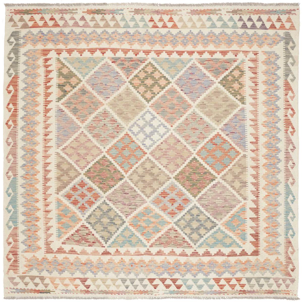 Afghanska mattan Kilim Afghan 197x207 197x207, Persisk matta handvävd 