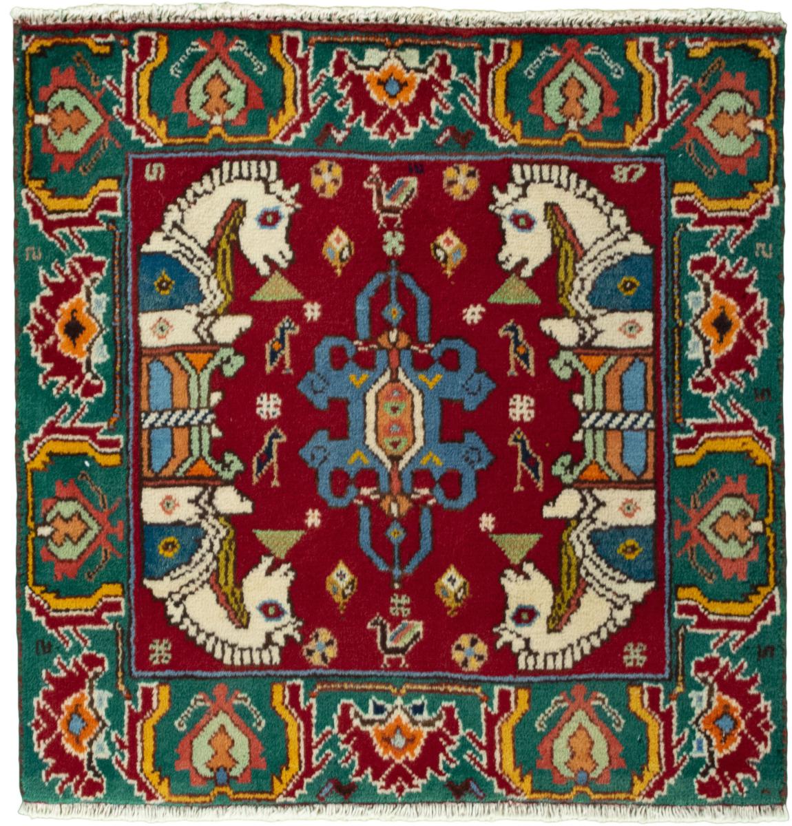 Tapis persan Shiraz 64x65 64x65, Tapis persan Noué à la main