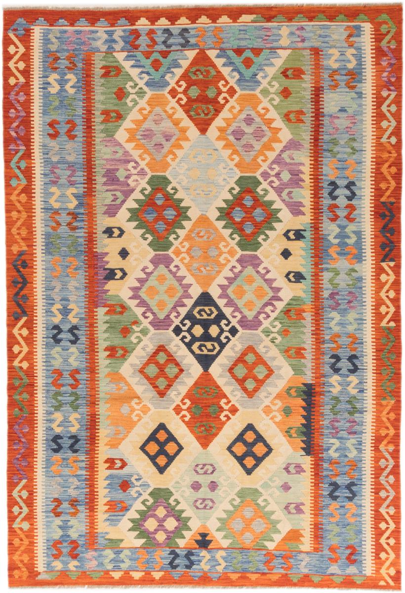 Afghanischer Teppich Kelim Afghan 293x196 293x196, Perserteppich Handgewebt