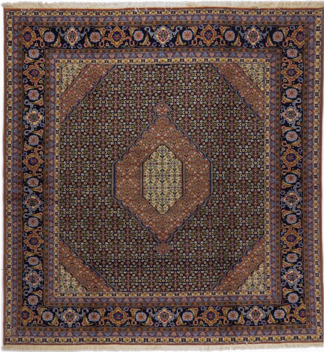 Tapete persa Tabriz Velho 209x197 209x197, Tapete persa Atado à mão