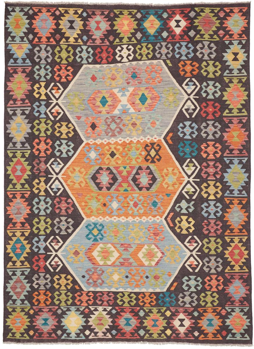 Afghan rug Kilim Afghan 235x170 235x170, Persian Rug Woven by hand