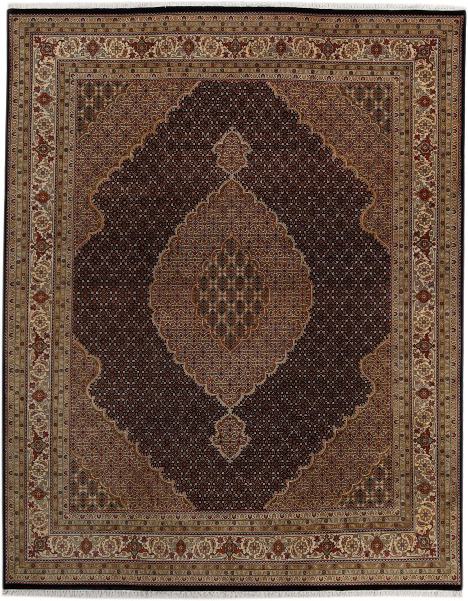 Tapete indiano Indo Tabriz 10'2"x8'3" 10'2"x8'3", Tapete persa Atado à mão