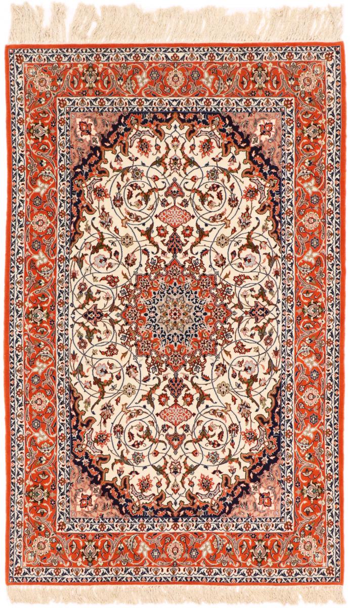 Tapete persa Isfahan Fio de Seda 203x126 203x126, Tapete persa Atado à mão