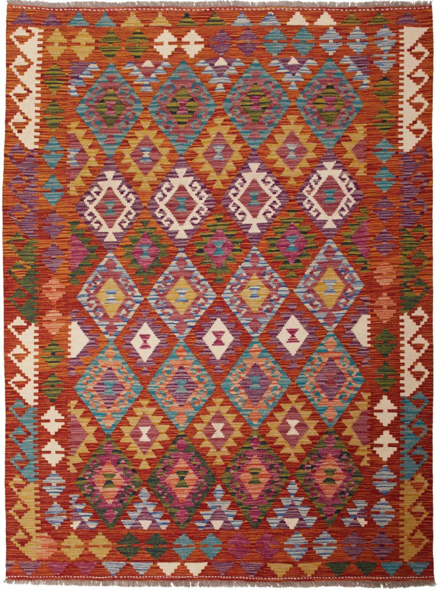 Tapete afegão Kilim Afegão 204x152 204x152, Tapete persa Tecido à mão