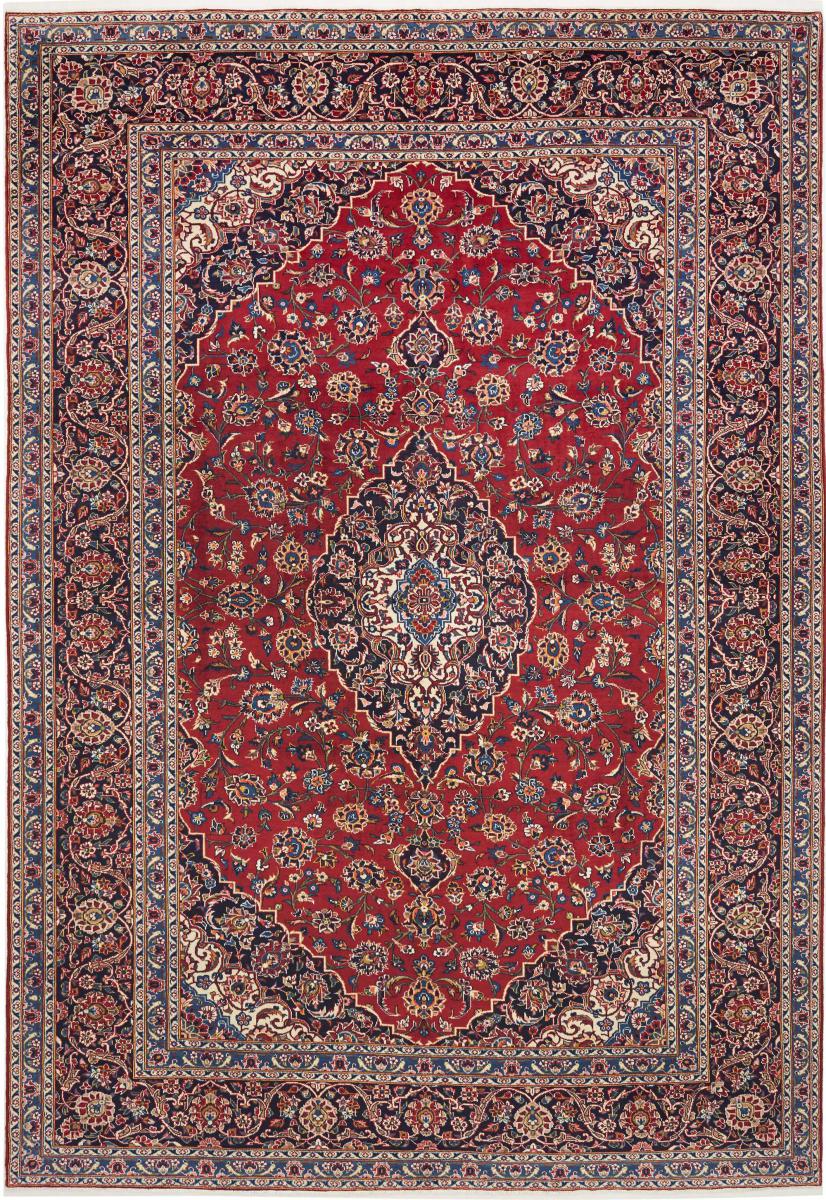 Persian Rug Keshan 12'5"x8'6" 12'5"x8'6", Persian Rug Knotted by hand