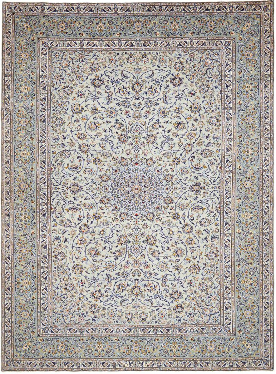 Tapis persan Kashan 409x299 409x299, Tapis persan Noué à la main