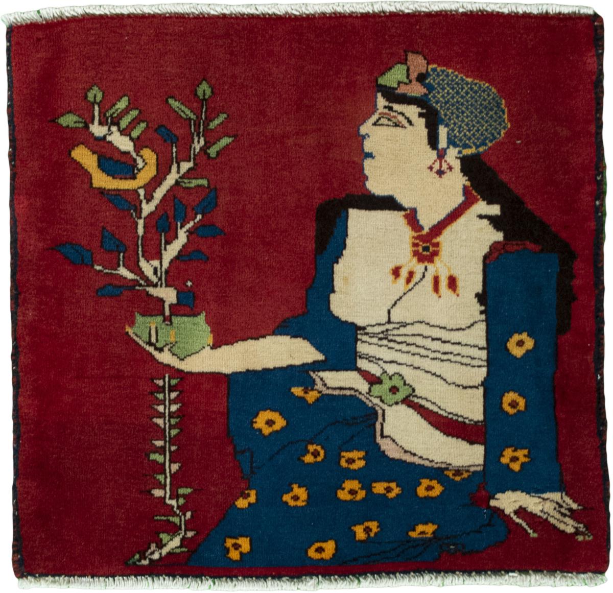 Tapete persa Shiraz 56x59 56x59, Tapete persa Atado à mão
