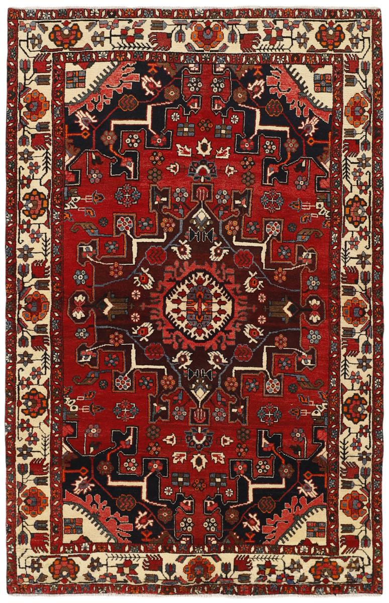 Persian Rug Shahsavan 7'4"x4'9" 7'4"x4'9", Persian Rug Knotted by hand