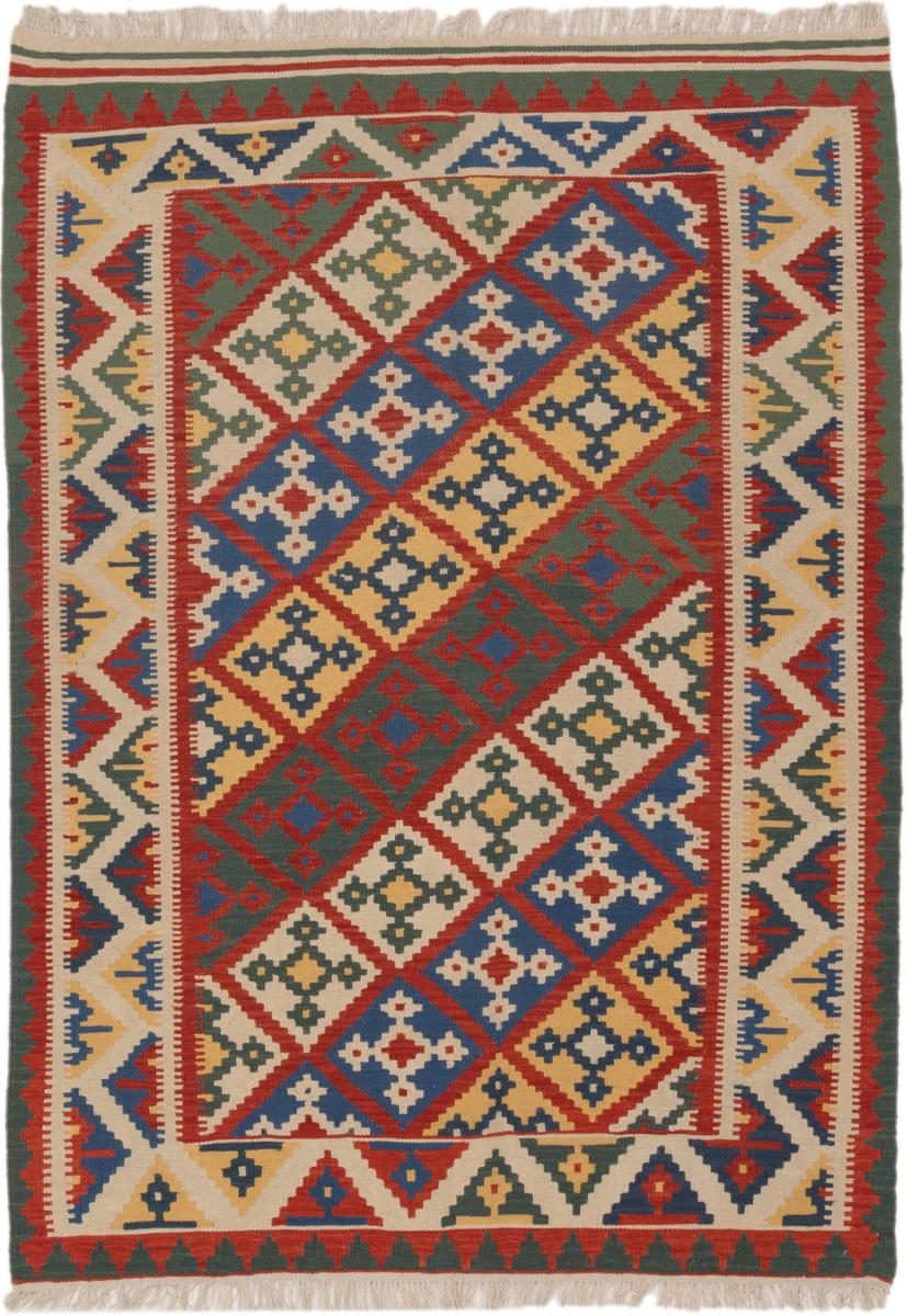 Tapete persa Kilim Fars Ghashghai 7'9"x5'7" 7'9"x5'7", Tapete persa Tecido à mão