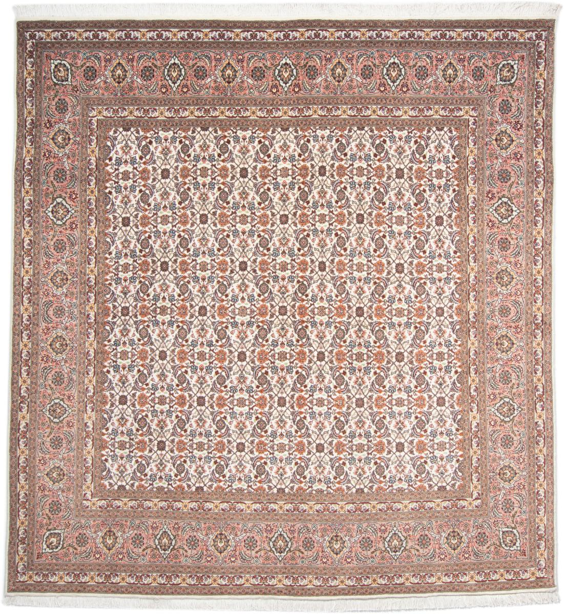 Tapete persa Tabriz 50Raj 214x203 214x203, Tapete persa Atado à mão