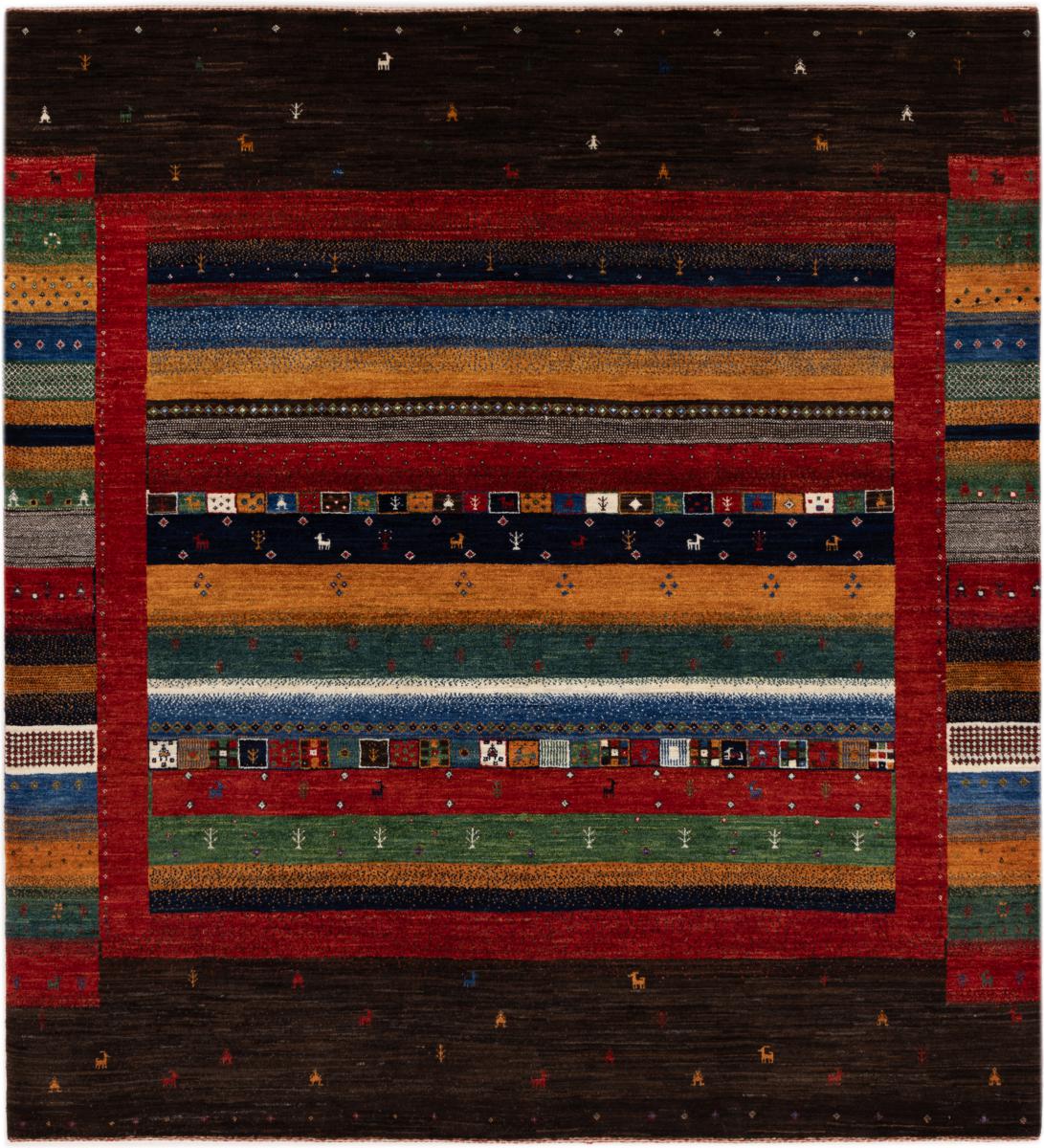 Tapete persa Persa Gabbeh Loribaft Nowbaft 229x207 229x207, Tapete persa Atado à mão