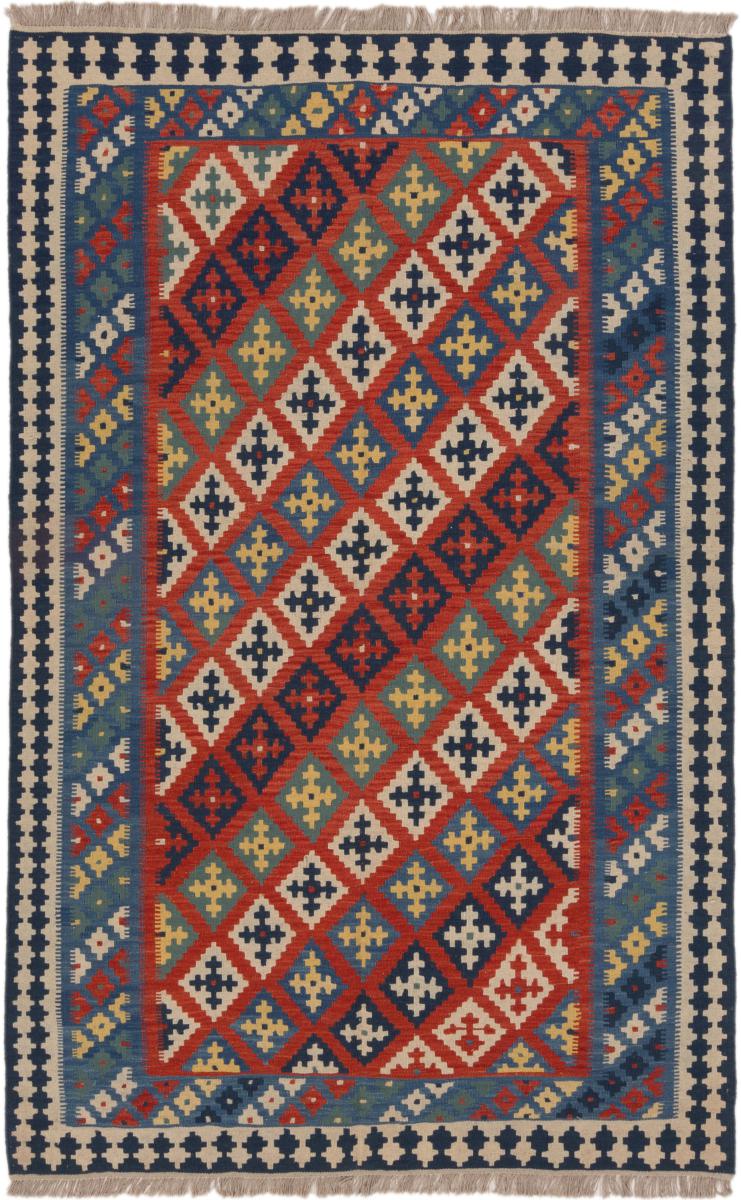 Tapete persa Kilim Fars Ghashghai 8'8"x5'6" 8'8"x5'6", Tapete persa Tecido à mão