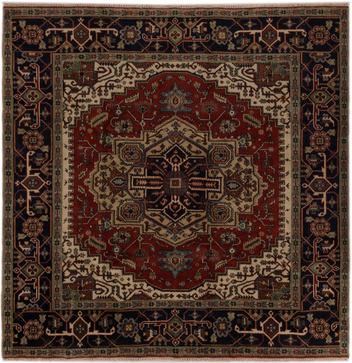 Indischer Teppich Indo Heriz 8'10"x8'11" 8'10"x8'11", Perserteppich Handgeknüpft