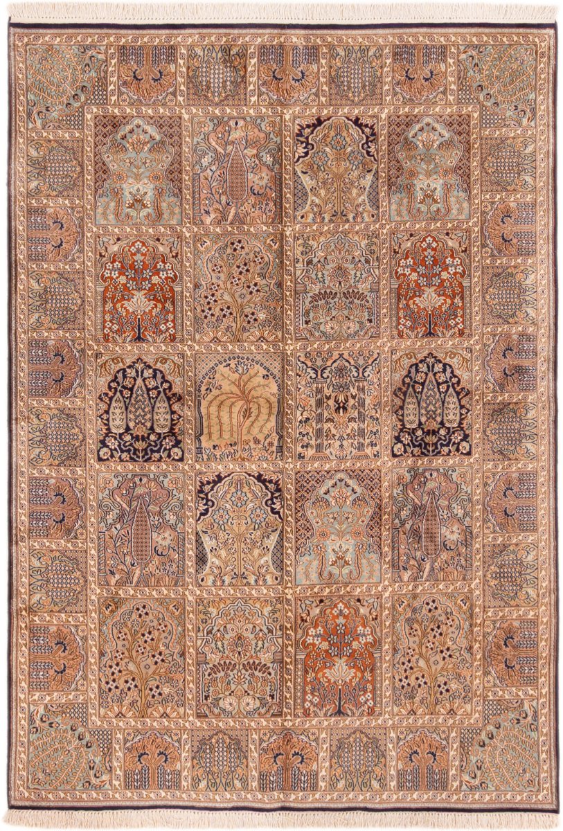 Tappeto indiano Cachemire di Seta 214x150 214x150, Tappeto persiano Annodato a mano