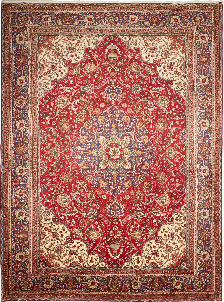 Tapete persa Tabriz 341x252 341x252, Tapete persa Atado à mão