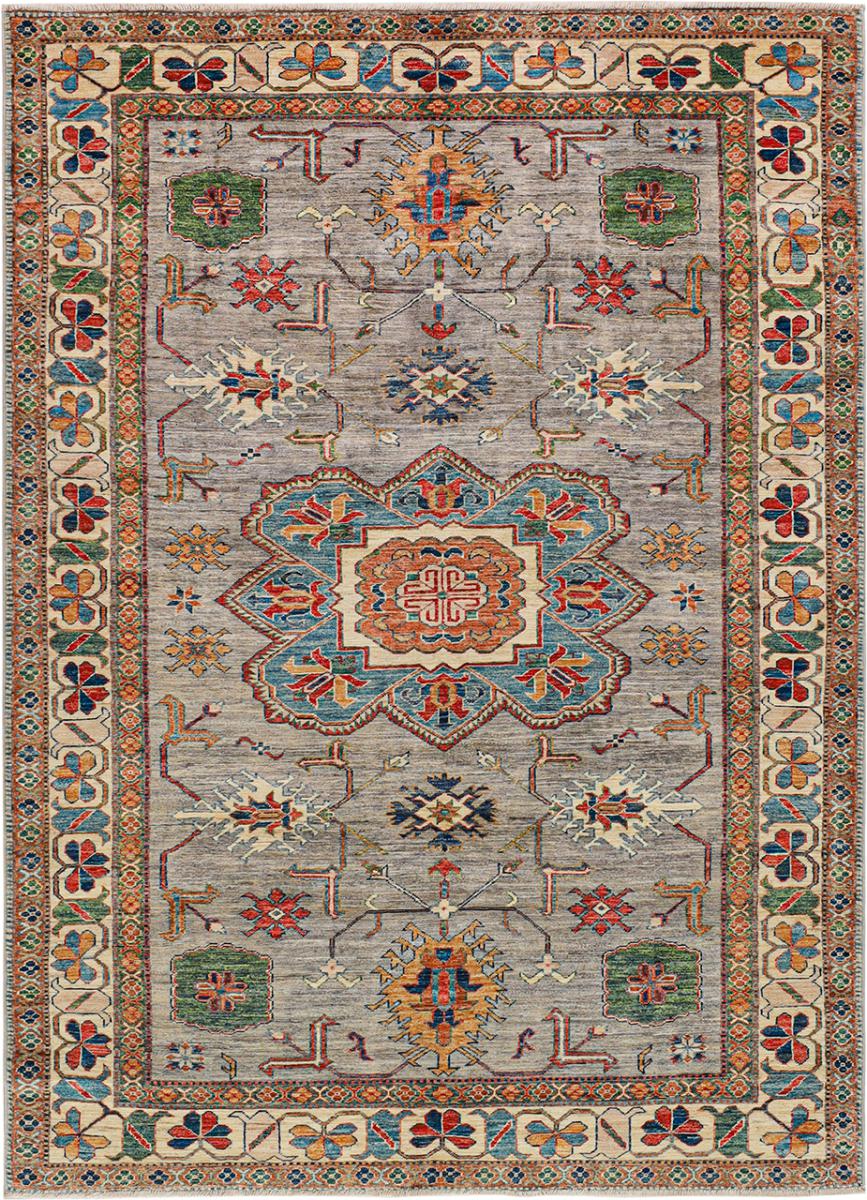 Afghan rug Kazak Ghazni 230x166 230x166, Persian Rug Knotted by hand