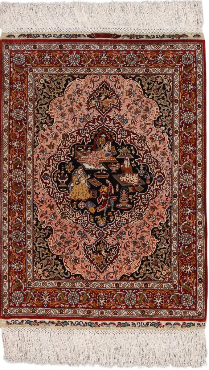  Hereke Zijde 80x55 80x55, Perzisch tapijt Handgeknoopte