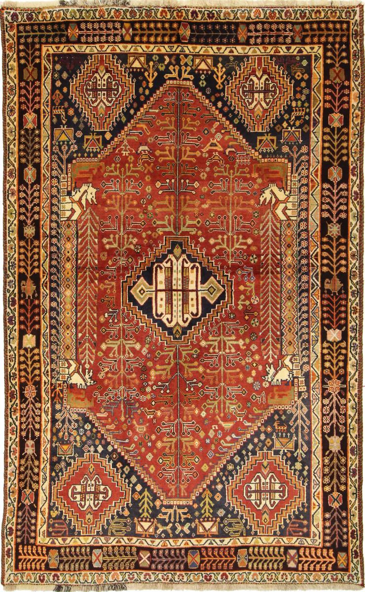 Tapete persa Ghashghai 241x151 241x151, Tapete persa Atado à mão