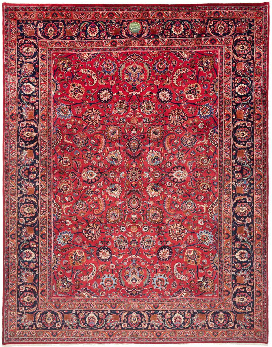 Persisk tæppe Mashhad 382x304 382x304, Persisk tæppe Knyttet i hånden