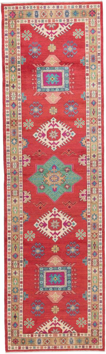 Afghan rug Kazak 302x88 302x88, Persian Rug Knotted by hand