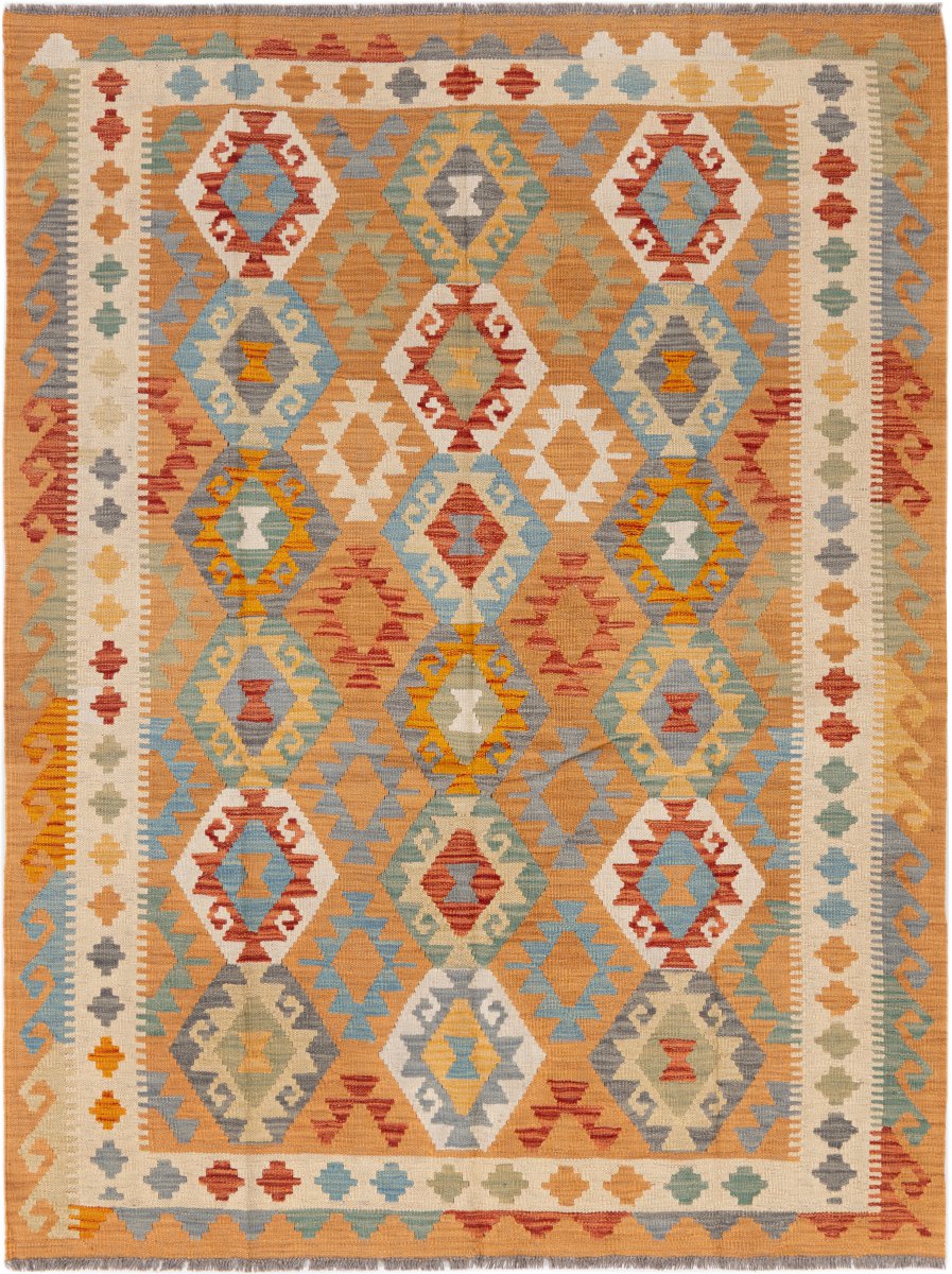 Afghansk tæppe Kelim Afghan 194x152 194x152, Persisk tæppe Håndvævet
