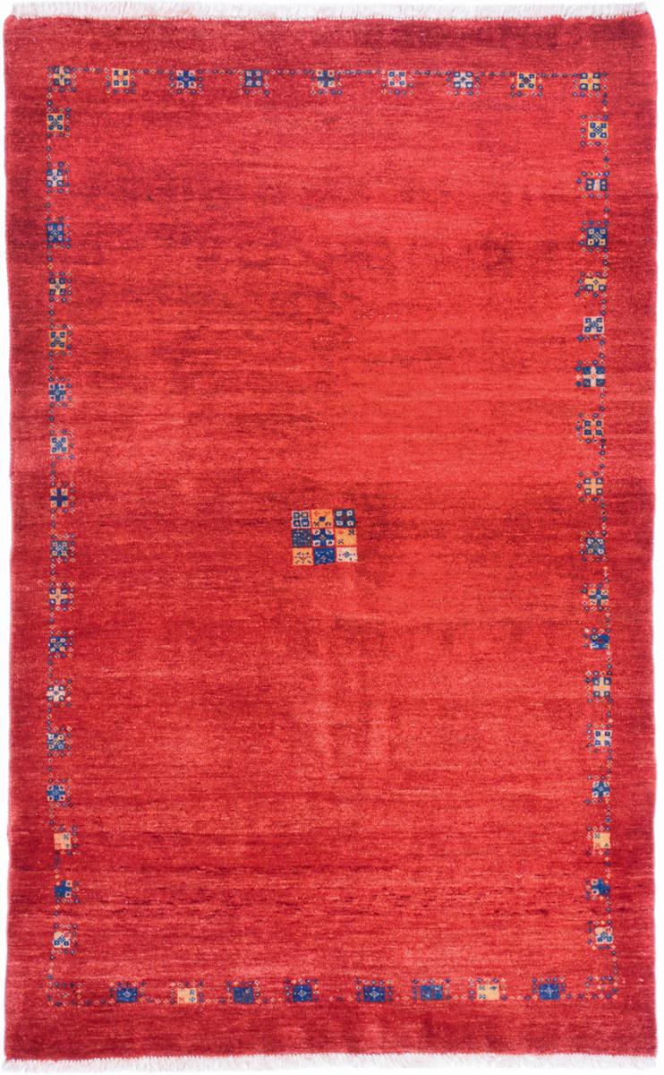 Persian Rug Persian Gabbeh Loribaft 5'0"x3'2" 5'0"x3'2", Persian Rug Knotted by hand