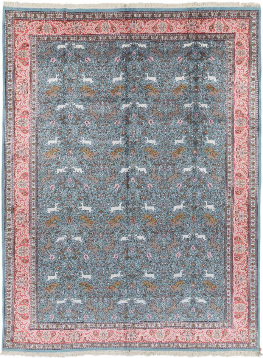 Tappeto indiano Cachemire di Seta Viskose 373x270 373x270, Tappeto persiano Annodato a mano