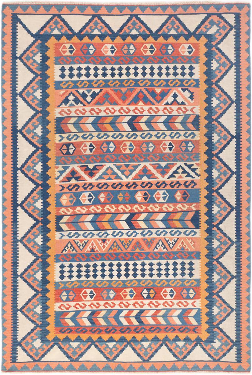 Persian rug Kilim Fars 8'0"x5'8" 8'0"x5'8", Persian rug Handwoven