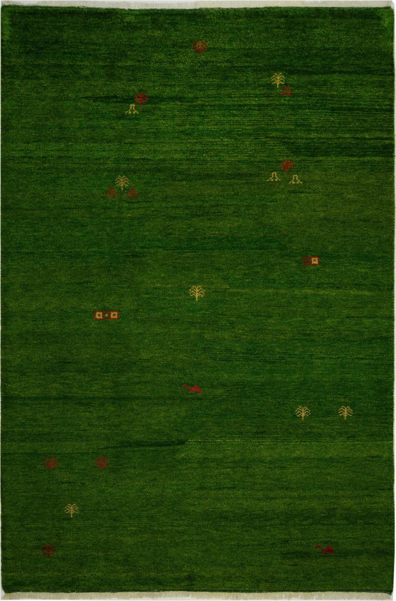 Indo rug Gabbeh 9'8"x6'7" 9'8"x6'7", Persian Rug Knotted by hand